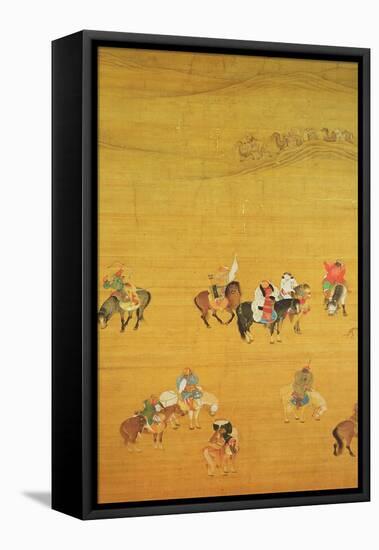 Kublai Khan (1214-94) Hunting, Yuan Dynasty-Liu Kuan-tao-Framed Stretched Canvas