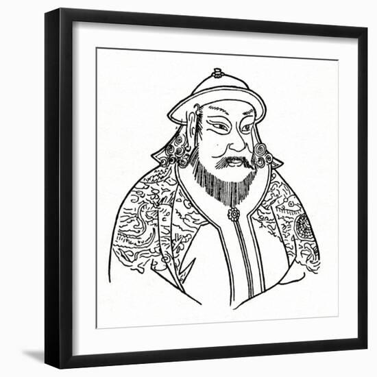 Kublai Khan (1215-129) of the Mongol Empire and Founder of the Yuan Dynasty, 1912-null-Framed Giclee Print