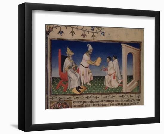 Kublai Khan Giving His Golden Seal to Marco Polo at His New Capital in Cambaluc-Boucicaut Master-Framed Giclee Print