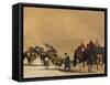 Kuchie Nomad Camel Train, Between Chakhcharan and Jam, Afghanistan, Asia-Jane Sweeney-Framed Stretched Canvas