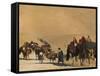 Kuchie Nomad Camel Train, Between Chakhcharan and Jam, Afghanistan, Asia-Jane Sweeney-Framed Stretched Canvas