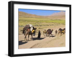 Kuchie Nomad Camel Train, Between Chakhcharan and Jam, Afghanistan-Jane Sweeney-Framed Photographic Print