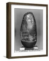 Kudurru, from Time of Marduk-Nadin-Akhi, King of Babylon, Back View, c.1120 BC-Mesopotamian-Framed Giclee Print