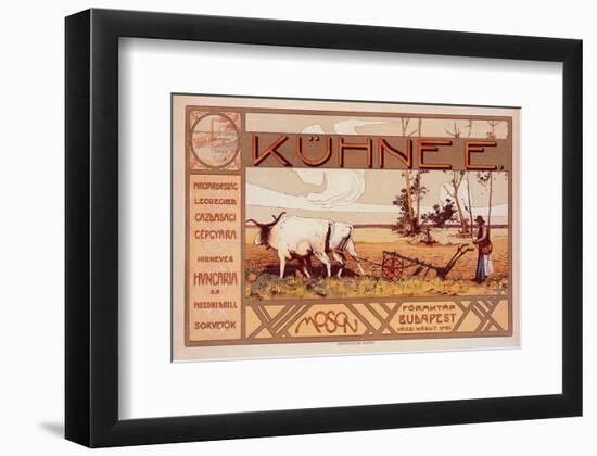 Kühnee plows etc. Budapest-Árpád Basch-Framed Art Print