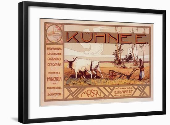 Kühnee plows etc. Budapest-Árpád Basch-Framed Art Print