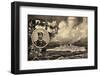 Künstler Ak Deutschland Voran, Kriegsschiff, Kaiser Wilhelm II, Patriotik-German photographer-Framed Photographic Print