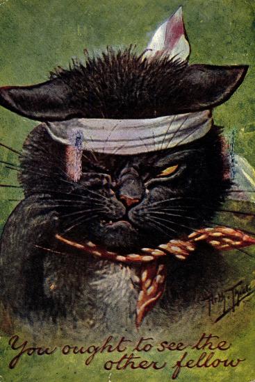 Künstler Arthur Thiele, Katze, You Ought to See the Other Fellow' Giclee  Print | AllPosters.com