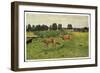 Künstler Christian Haug, Junge Rehe Auf Der Grünen Wiese-null-Framed Giclee Print