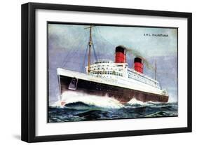 Künstler Church, W., Cunard Line, R.M.S. Mauretania-null-Framed Giclee Print
