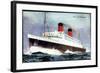 Künstler Church, W., Cunard Line, R.M.S. Mauretania-null-Framed Giclee Print