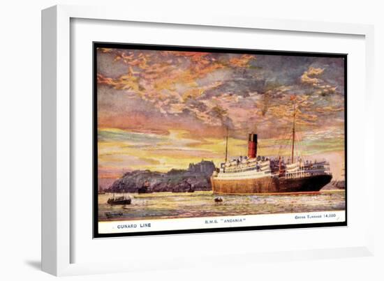 Künstler Cunard Line, R.M.S. Andania, Dampfer-null-Framed Giclee Print