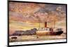 Künstler Cunard Line, R.M.S. Andania, Dampfer-null-Mounted Premium Giclee Print