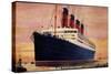 Künstler Cunard Line, R.M.S Aquitania Arriving-null-Stretched Canvas