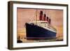 Künstler Cunard Line, R.M.S Aquitania Arriving-null-Framed Giclee Print