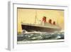 Künstler Cunard Line, R.M.S. Queen Mary, Huge Steamer-null-Framed Giclee Print