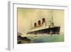 Künstler Cunard Line, R.M.S. Queen Mary, White Star-null-Framed Giclee Print