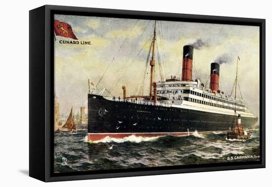 Künstler Cunard Line, S.S. Carmania, Dampfschiff-null-Framed Stretched Canvas