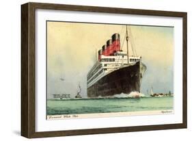 Künstler Cunard White Star, Dampfschiff Aquitania-null-Framed Giclee Print