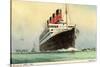 Künstler Cunard White Star, Dampfschiff Aquitania-null-Stretched Canvas