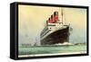 Künstler Cunard White Star, Dampfschiff Aquitania-null-Framed Stretched Canvas