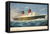 Künstler Cunard White Star Line, Queen Elisabeth-null-Framed Stretched Canvas