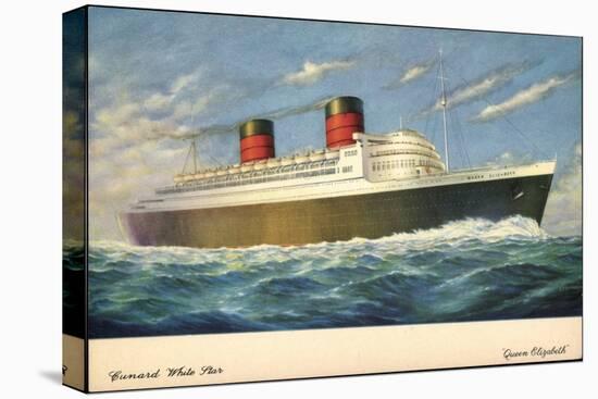 Künstler Cunard White Star Line, Queen Elisabeth-null-Stretched Canvas