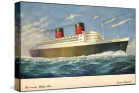 Künstler Cunard White Star Line, Queen Elisabeth-null-Stretched Canvas