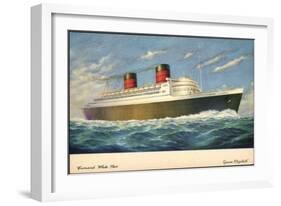 Künstler Cunard White Star Line, Queen Elisabeth-null-Framed Giclee Print