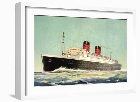 Künstler Cunard White Star, Steamer Mauretania-null-Framed Giclee Print