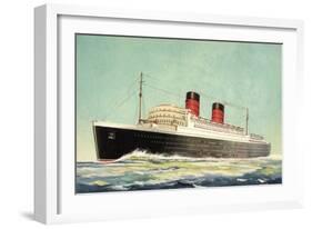 Künstler Cunard White Star, Steamer Mauretania-null-Framed Giclee Print