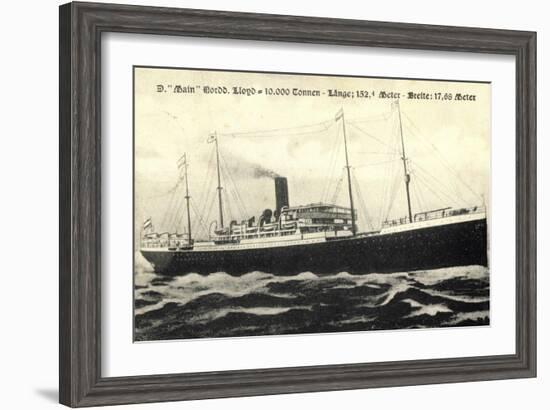 Künstler Dampfer Main Der Norddeutschen Lloyd Bremen-null-Framed Giclee Print