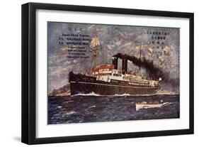 Künstler Dampfer Nagasi Maru Der Nyk Line, Lotse-null-Framed Giclee Print