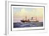 Künstler Dampfer Oceaan, Nederlandsche Stoomvaart-null-Framed Giclee Print