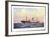 Künstler Dampfer Oceaan, Nederlandsche Stoomvaart-null-Framed Giclee Print