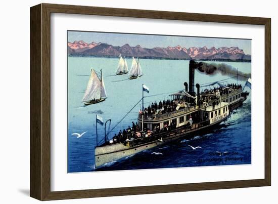 Künstler Dampfer Starnberg Auf Dem Starnberger See-null-Framed Giclee Print