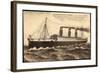 Künstler Dampfschiff Imperator Der Hapag Aus See-null-Framed Giclee Print
