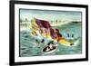 Künstler Donadini, Auto Landet Im Wasser,Chauffeur-null-Framed Giclee Print