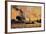 Künstler Evening in Harbour, Steamer, Boats-null-Framed Giclee Print