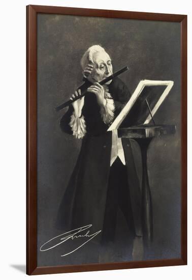 Künstler Friedrich Ii Der Große Von Preußen, Flöte-null-Framed Giclee Print