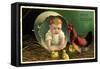 Künstler Frohe Ostern, Huhn Mit Küken, Osterei, Baby-null-Framed Stretched Canvas