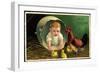 Künstler Frohe Ostern, Huhn Mit Küken, Osterei, Baby-null-Framed Giclee Print