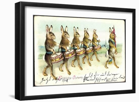 Künstler Frohe Ostern, Osterhasenkapelle, Trommeln-null-Framed Giclee Print