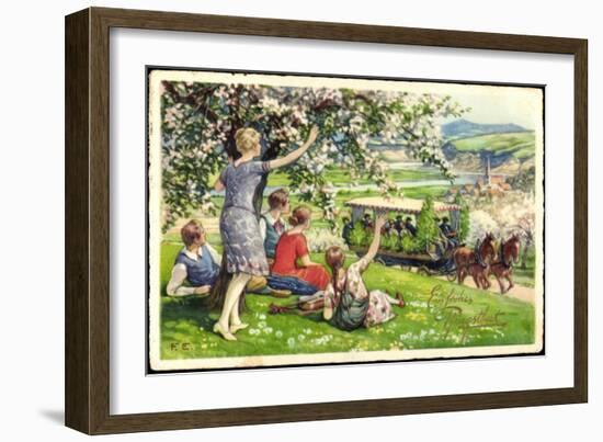 Künstler Glückwunsch Pfingsten, Menschen, Kutsche-null-Framed Giclee Print