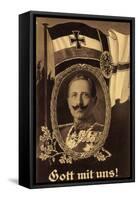 Künstler Gott Mit Uns, Kaiser Wilhelm II, Flagge-null-Framed Stretched Canvas