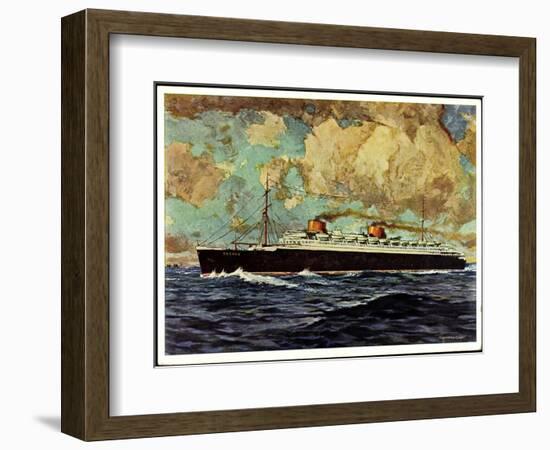 Künstler Graf, G.,Nordd. Lloyd Bremen, Dampfer Bremen-null-Framed Giclee Print