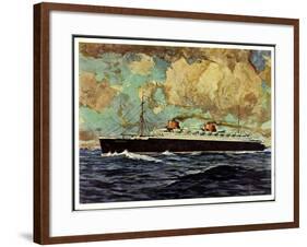 Künstler Graf, G.,Nordd. Lloyd Bremen, Dampfer Bremen-null-Framed Giclee Print