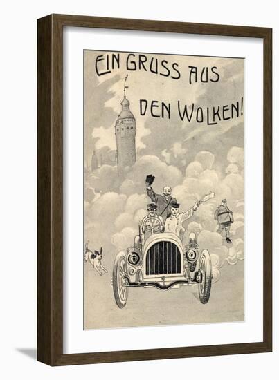 Künstler Gruß Aus Den Wolken, Automobil, Rauch-null-Framed Giclee Print