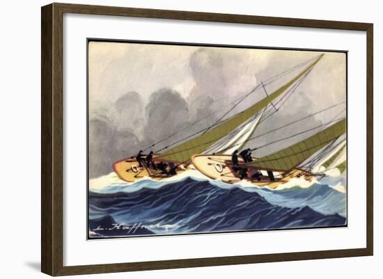 Künstler Haffner, L., Segelboote, Yachts, Wettrennen-null-Framed Giclee Print