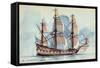 Künstler Haffner, L., Segelschiff, Flûte, 3 Master-null-Framed Stretched Canvas