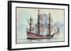 Künstler Haffner, L., Segelschiff, Flûte, 3 Master-null-Framed Giclee Print